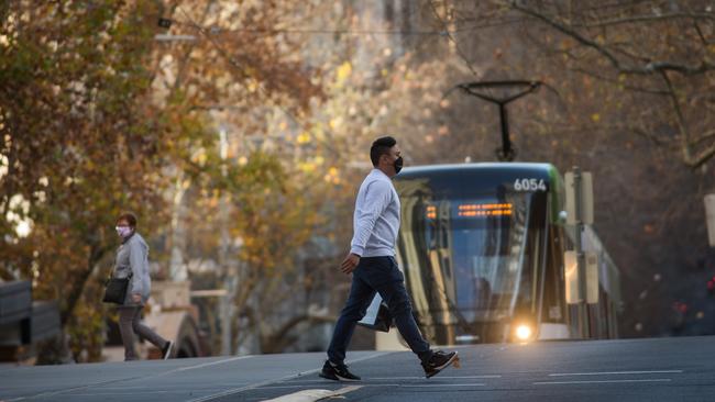 Melburnians enjoy their last taste of freedom in the city as Victoria enters into stage four restrictions. Picture: Paul Jeffers