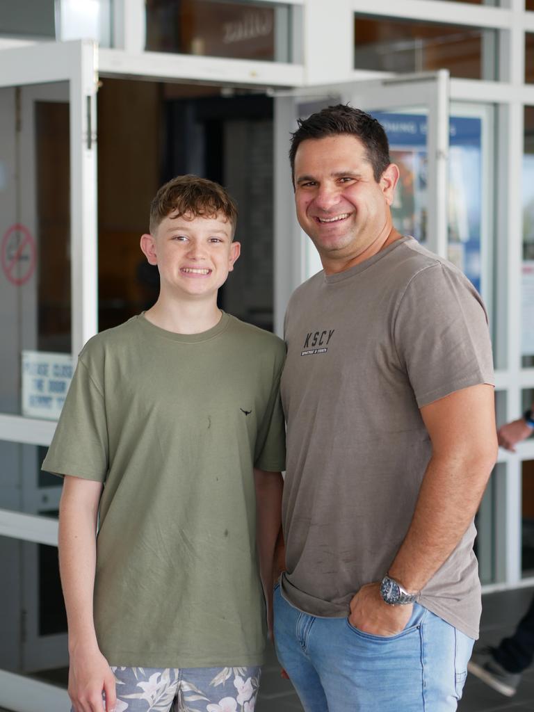 Carter and John Licciardello before the Battle on the Reef boxing at Townsville Entertainment and Convention Centre on October 8. Picture: Blair Jackson