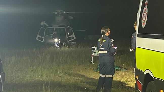 A woman has been flown to hospital after a quadbike rollover in the South Burnett.