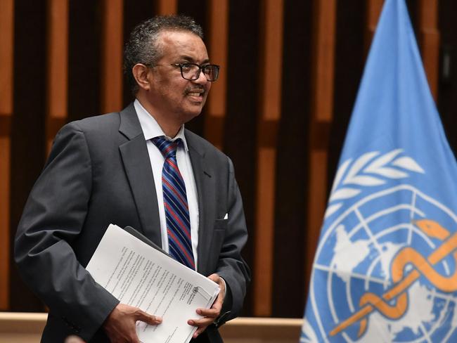 World Health Organisation (WHO) Director-General Tedros Adhanom Ghebreyesus. Picture: AFP