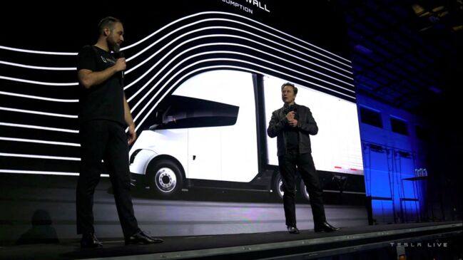 Watch: Elon Musk Presents Tesla Semi Truck