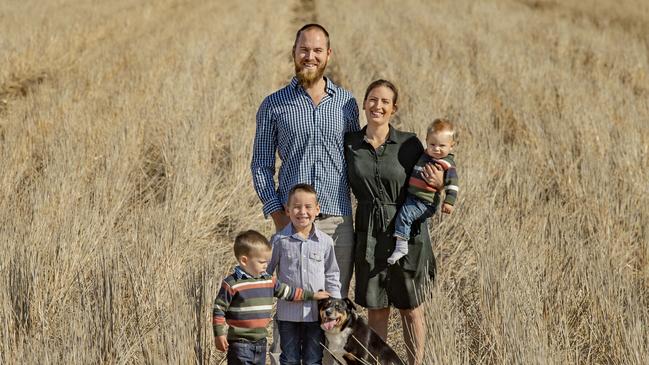 Kyle Pearse with his family. Picture: Zoe Phillips