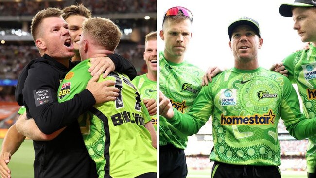 David Warner and the Sydney Thunder are in the Big Bash finals.