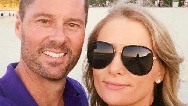 New Zealander Candis Sullivan and her Australian husband Vincent Sullivan pictured in happier times on Noosa Beach, Australia. Picture: Supplied