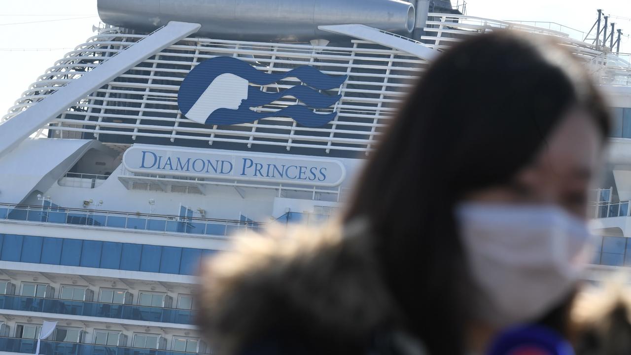 The Diamond Princess in Yokohama, Japan on February 21, 2020. Hundreds of people have been allowed to leave the ship after testing negative. Picture: Philip Fong/AFP