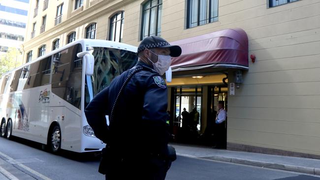 The Playford Hotel, which has been linked to the current Melbourne Covid-19 outbreak. Picture: Kelly Barnes