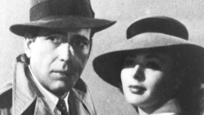 Humphrey Bogart and Ingrid Bergman in Casablanca. Picture: Advertiser Library