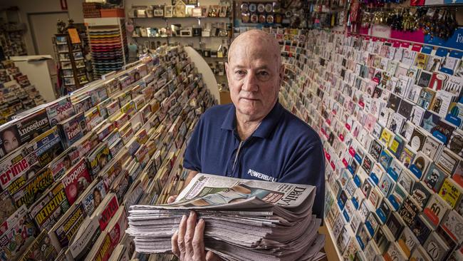 Newsagent Tony Callanan. Picture: Glenn Hunt