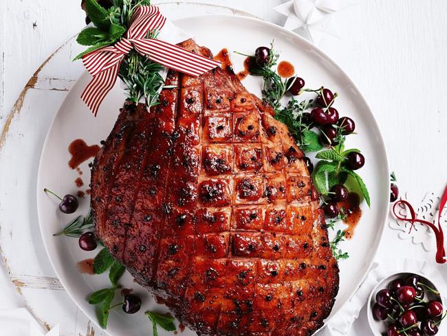 Cherry glazed ham.