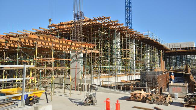 Work on Charles Darwin University’s Darwin CBD campus. Picture: Charles Darwin University