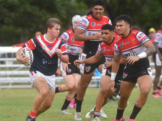 Kirwan State High School hosts St Patrick's College, Mackay, in round 1 of the 2025 Aaron Payne Cup. Picture: Evan Morgan