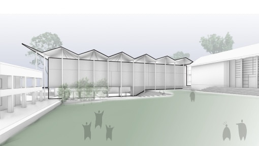 Artist's impression of a science, technology, engineering, and mathematics (STEAM) building for The King's School at North Parramatta.