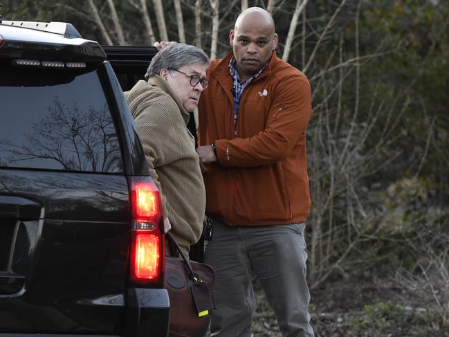 Attorney General William Barr arrives at his home in McLean, Va., on Saturday evening, March 23, 2019. Barr scoured special counsel Robert Mueller's confidential report on the Russia investigation with his advisers Saturday, deciding how much Congress and the American public will get to see about the two-year probe into President Donald Trump and Moscow's efforts to elect him. (AP Photo/Sait Serkan Gurbuz)