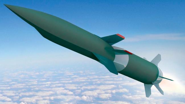 An artist's impression of a US hypersonic missile. Pic: supplied