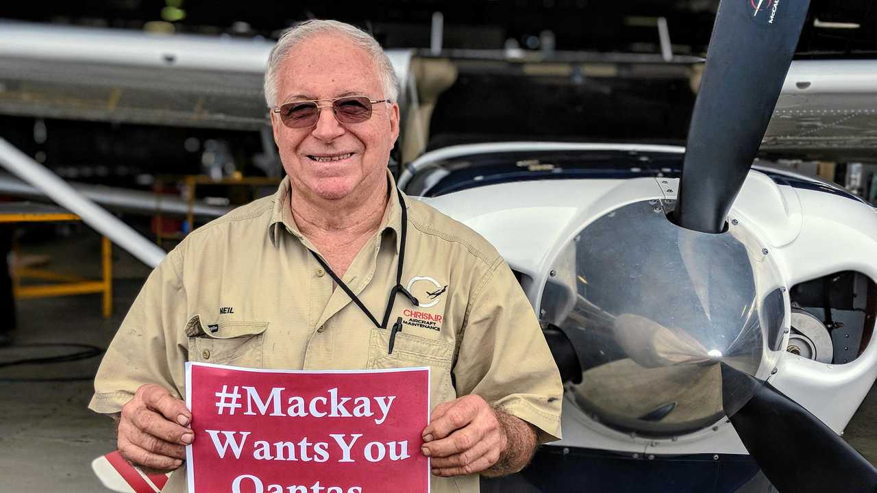 OBVIOUS CHOICE: Chrisair Aircraft Maintenance founder, pilot Neil Christensen, throws his support behind the bid to see the Qantas academy in Mackay. Picture: Luke Moritmer