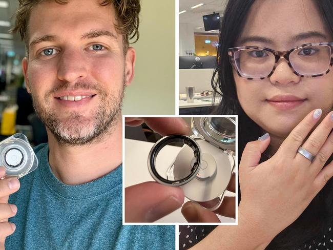 News.com.au checkout tried out the Samsung Galaxy Ring. Picture: Troy Nankervis/Tahnee-Jae Lopez-Vito