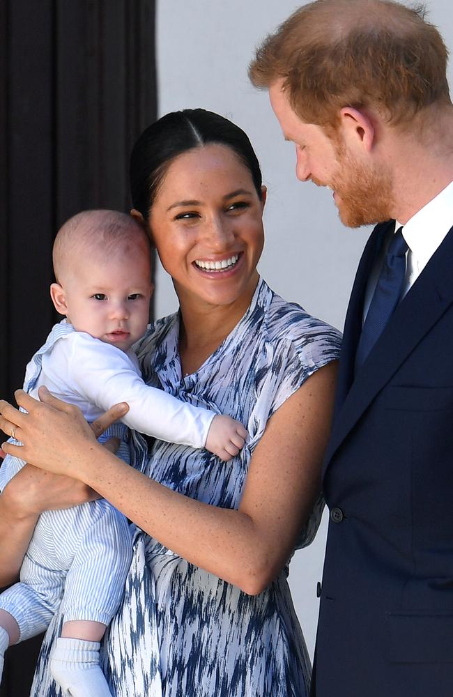 Meghan Markle with son Archie and Prince Harry. Picture: Toby Melville/Getty