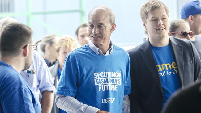 Guy Barnett MP at the Liberal campaign launch at Robbies, Rokeby. Picture: Chris Kidd