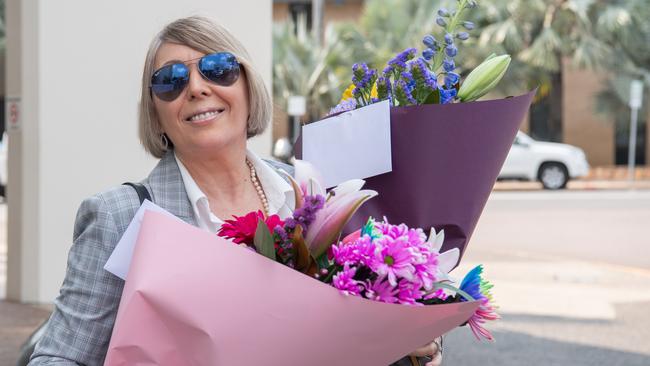 Suzi Milgate faces the Darwin Local Court after an alleged attack on Chief Minister Natasha Fyles at the Nightcliff Markets in September. Picture: Pema Tamang Pakhrin