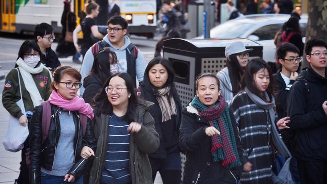 More than 40 per cent of all onshore international students and almost certainly the majority of international student fee revenue comes from China. Picture: Tony Gough