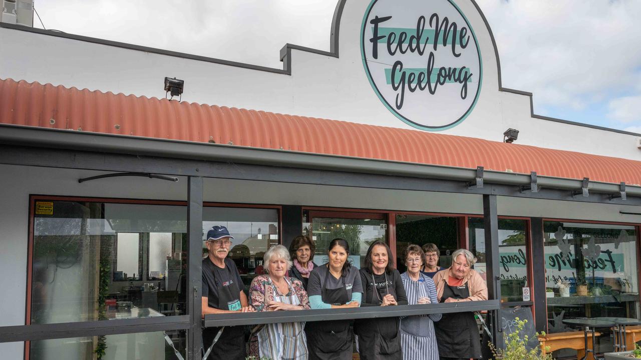 Feed Me Geelong volunteers at its St Albans Park base after thieves stole donated food that would have fed more than 300 families. Picture: Brad Fleet.