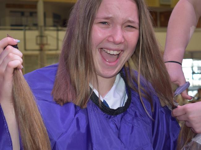 Year 12 students at Loreto College 'Rocked the Chop' for the Cancer Council's Ponytail Project.