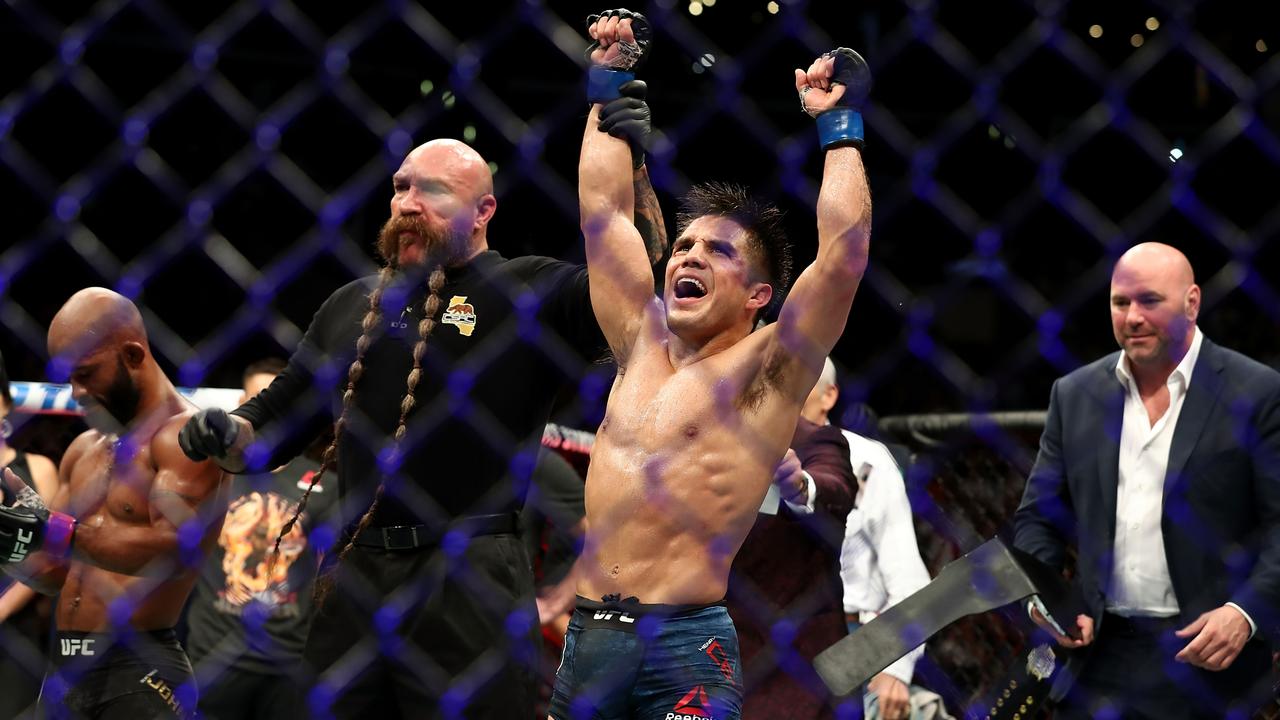 Henry Cejudo was to defend his UFC flyweight title on UFC 233, but now the show has been cancelled. (Photo by Joe Scarnici/Getty Images)