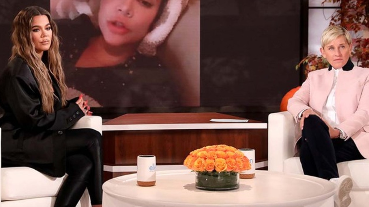 Khloe’s appearance on Ellen has prompted more backlash. Picture: YouTube.