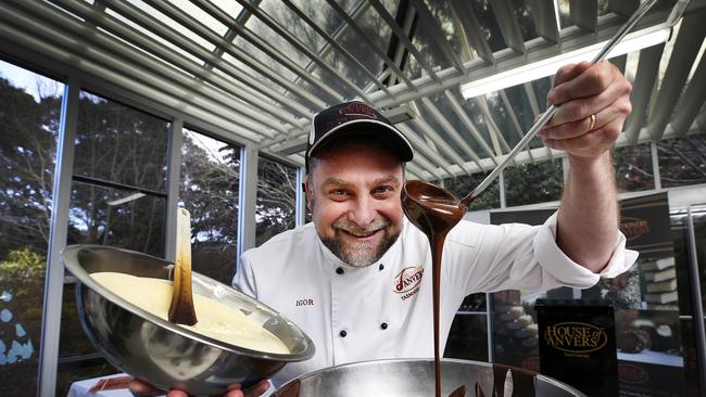 House of Anvers chocolatier Igor Van Gerwin makes delicious treats as part of the annual Chocolate Winterfest at Latrobe. Picture: Chris Kidd.