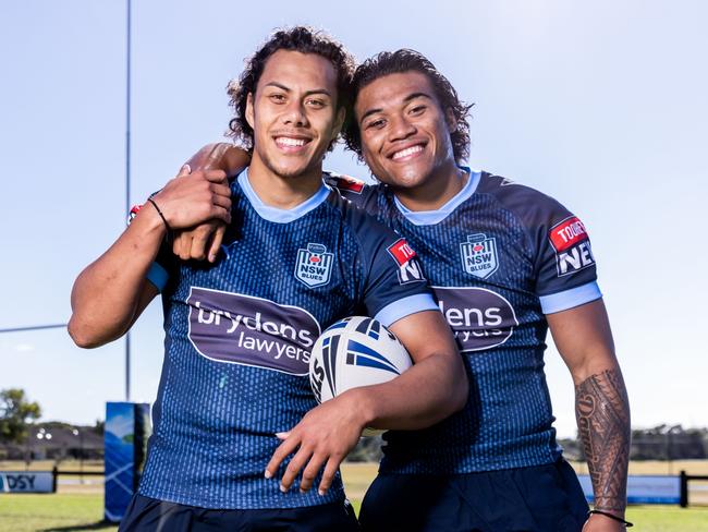 Jarome Luai and Brian To'o in NSW Origin camp last year. Picture: Luke Marsden