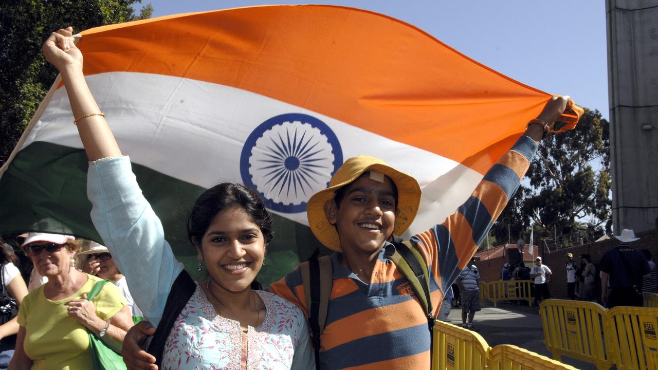 Indian fans are out in force in Australia to cheer on their team during the cricket Test series. Pictures Theo Fakos