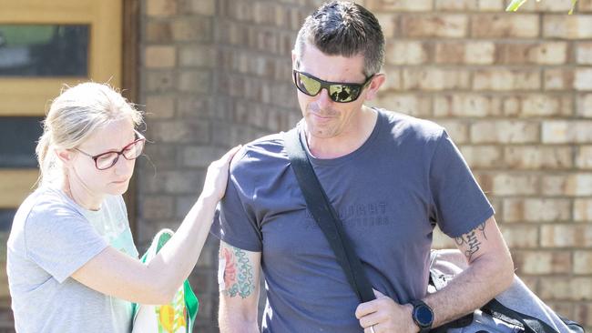 Lee Lovell at the family home at North Lakes on Tuesday. Picture: Richard Walker