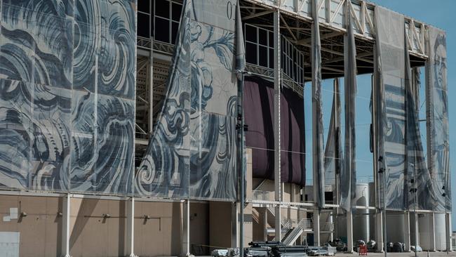 The outside cover of the Olympic Aquatic Stadium is falling off just six months after the Rio 2016 Olympic Games.
