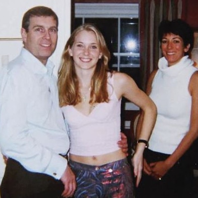 Prince Andrew, Virginia Giuffre, and Ghislaine Maxwell posing for a photo on an undisclosed date. Picture: Southern District of New York (SDNY) / AFP