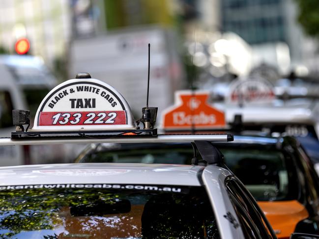 BRISBANE AUSTRALIA - NewsWire Photos MAY 7, 2021:  Stock images of taxis in the Brisbane CBD Picture: NCA NewsWire / Sarah Marshall