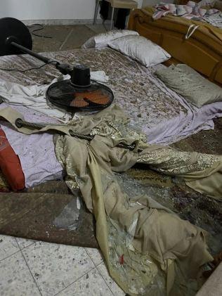 The interior of the Adelaide man’s parents house in Gaza City after shelling in the neighbourhood.