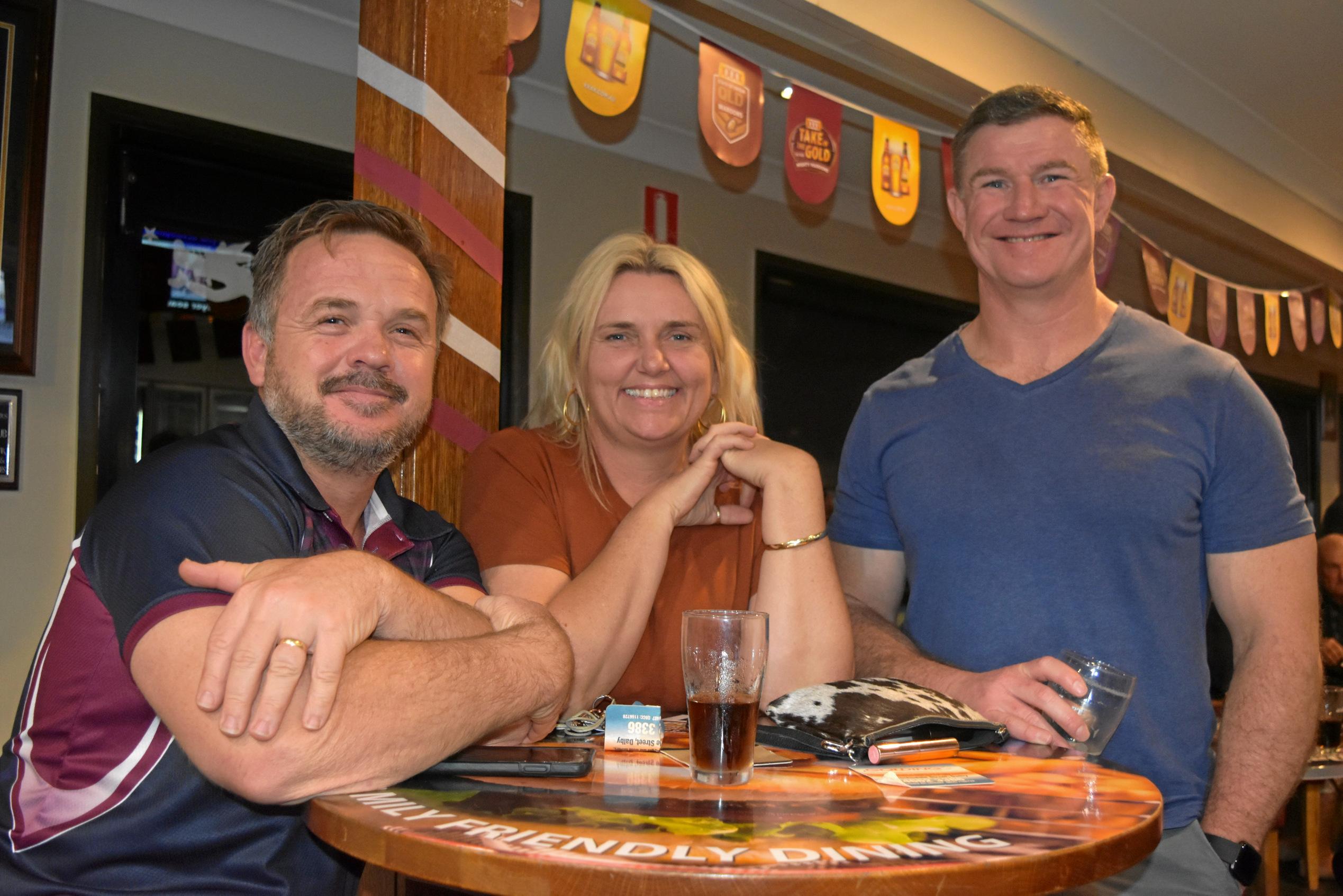 Derek and Petoni Brady with Craig Fermor. Picture: Meg Gannon