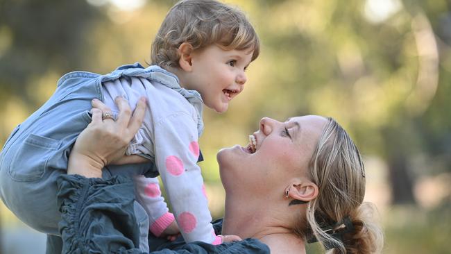 Pippa with her mum Sharee Christian. Picture: Keryn Stevens