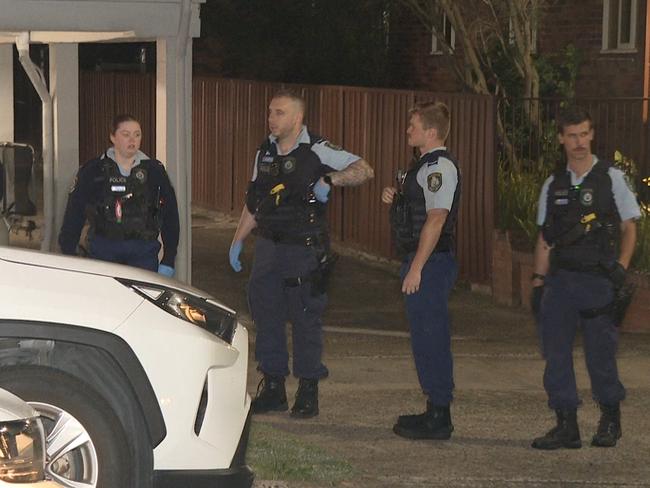 Eastern Beaches police at the crime scene. Picture: TNV