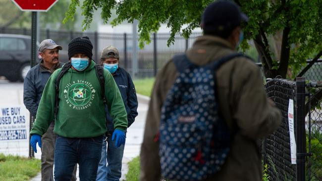 Labourers wait for day jobs in Arlington, Virginia. Picture: AFP