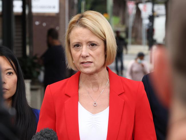 FEDERAL ELECTION TEAM 2022. LABOR BUS TOUR 29/4/2022. Labor's Jim Chalmers, Kristina Keneally and Sally Sitou tour DavidÃs Fresh fruit and veg grocer, Homebush. Picture: Liam Kidston