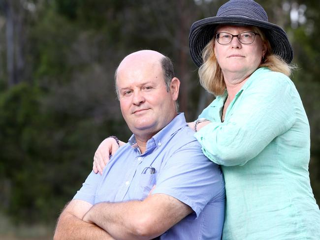 Nicolas &amp; Leanne Roulant, the parents of Daniel Roulant who died in 2017 from meningococcal disease. Picture: Steve Pohlner/AAP