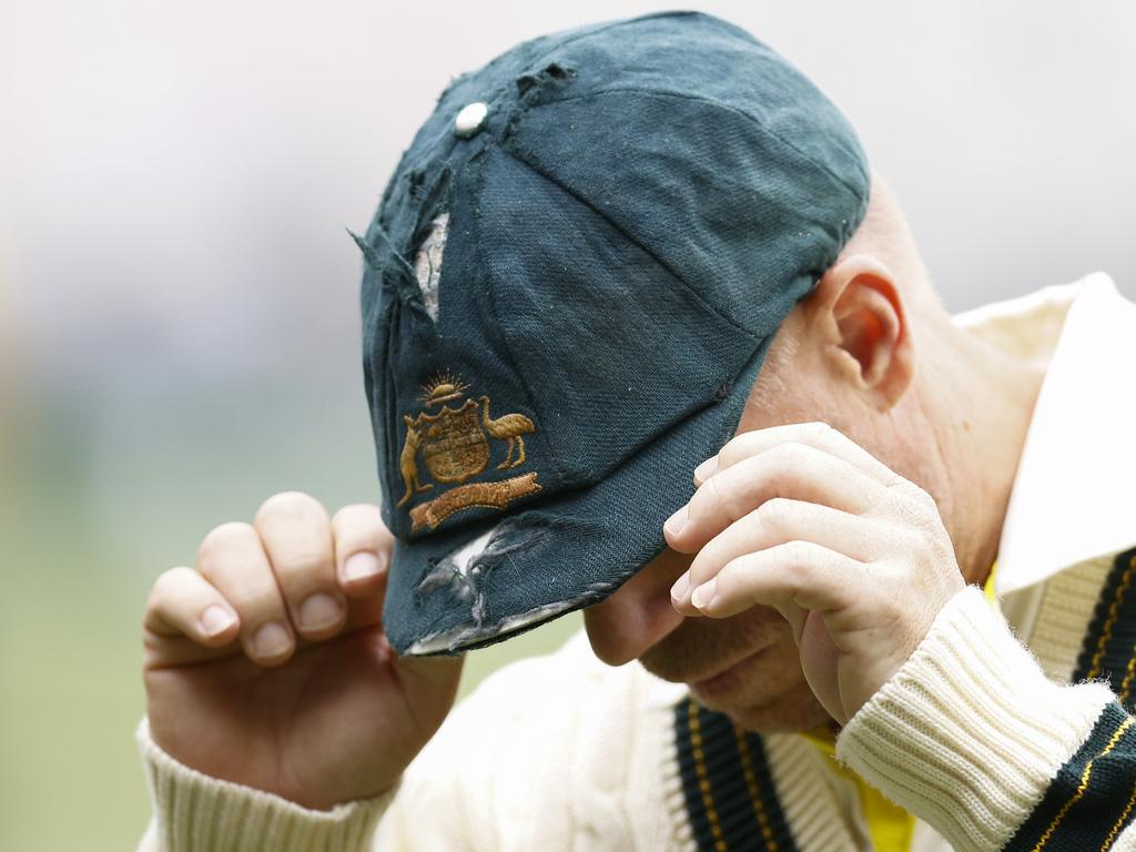 David Warner’s baggy green caps have gone missing. Picture: Daniel Pockett/Getty Images