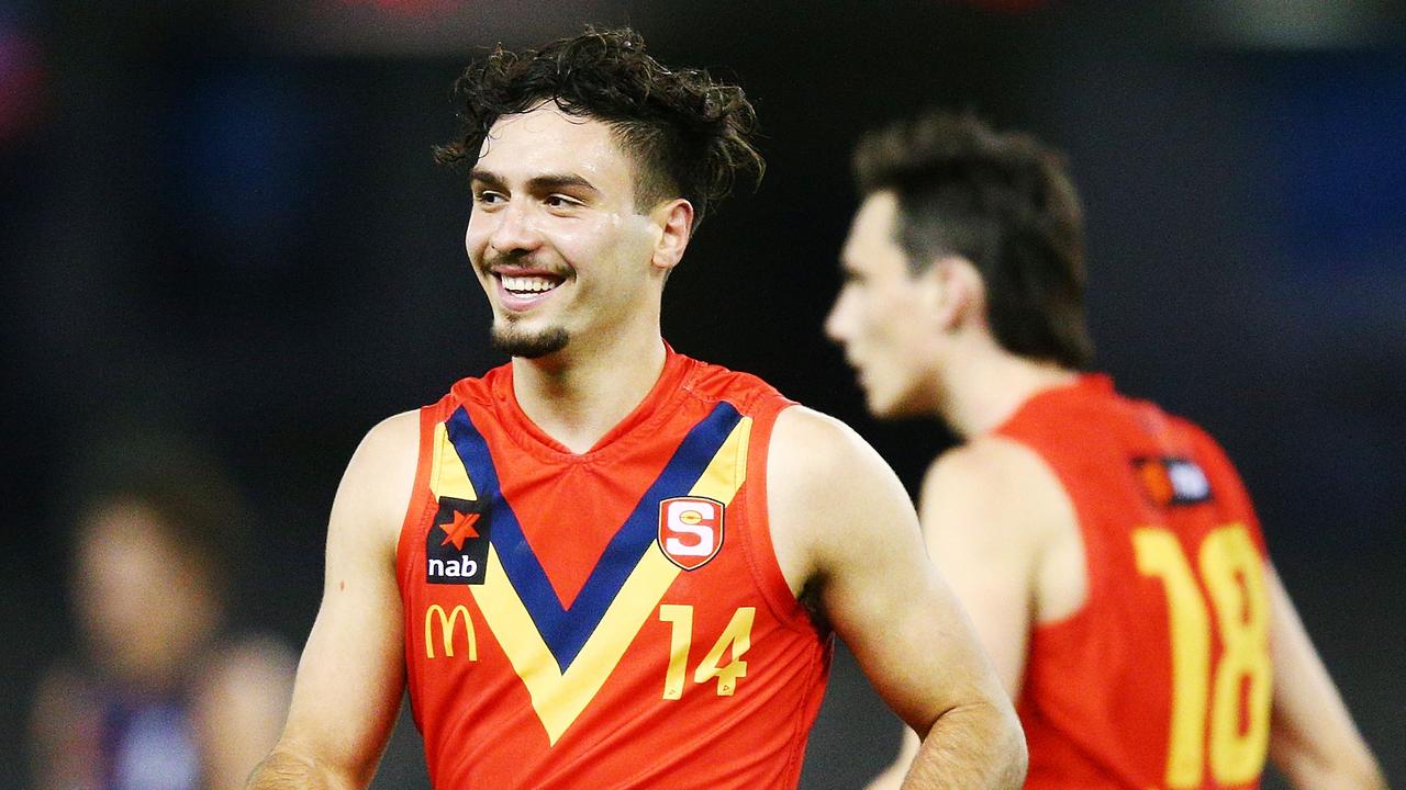 Izak Rankine booted five goals for South Australia. Photo: Michael Dodge/Getty Images