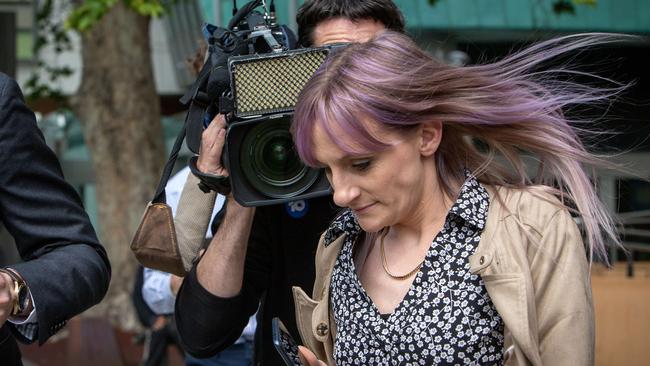 Emma Short, mother of Jimmy, leaves Adelaide Magistrates Court. Photographer Emma Brasier
