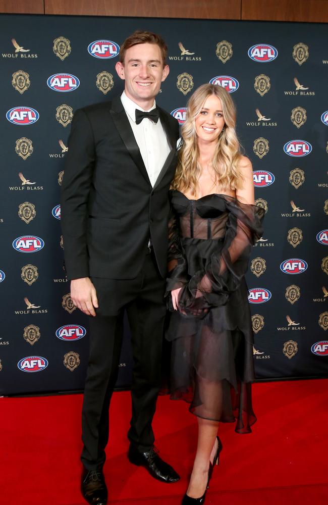 Harris Andrews and Emily Halverson in Brisbane. Picture: Steve Pohlner