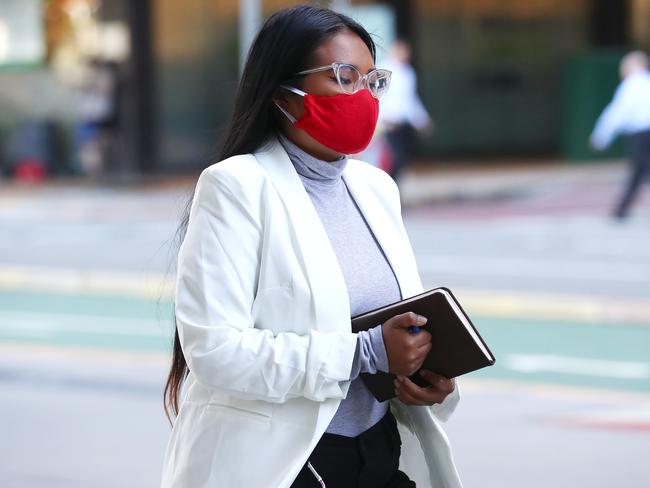 Organiser Dane De Leon leaves the Supreme Court in Brisbane Picture: NCA NewsWire / Jono Searle