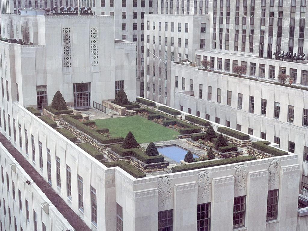 The rooftop garden at New York City’s Rockefeller Centre