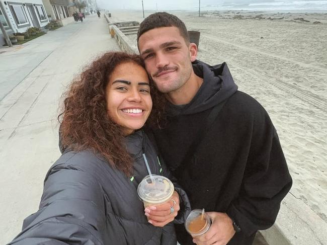 Mary Fowler and Nathan Cleary reunite in San Diego, California. Picture: Instagram