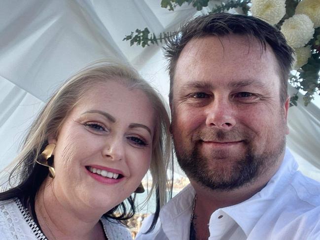 Julie 'Julez' Seed, 38, is pictured with her fiance Chris Smith. Picture: Supplied by Chris Smith